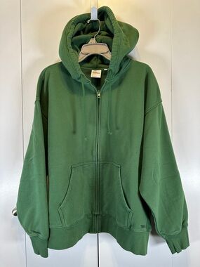 Aritzia TNA Terry Fleece Boyfriend Fit Zip Up Hoodie Size L